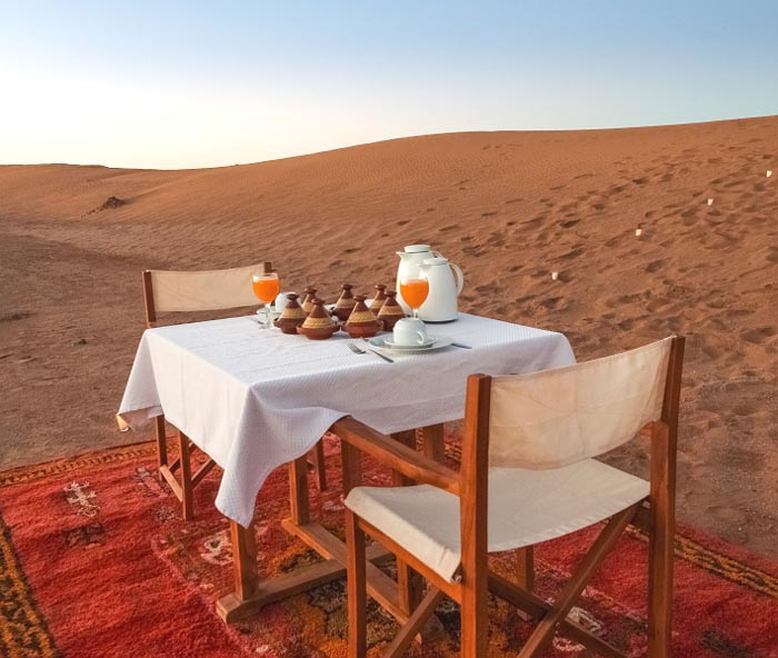 Un dîner hors du commun au désert 