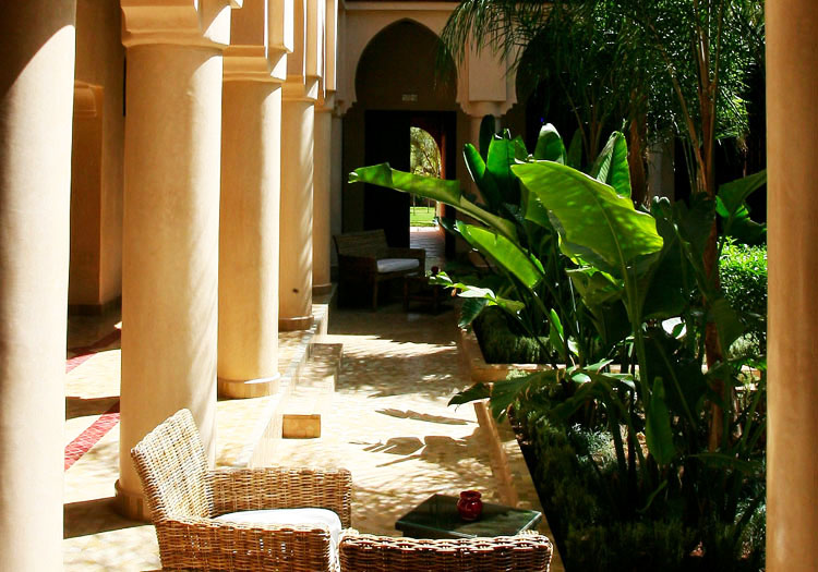 Riad luxe Marrakech : patio 