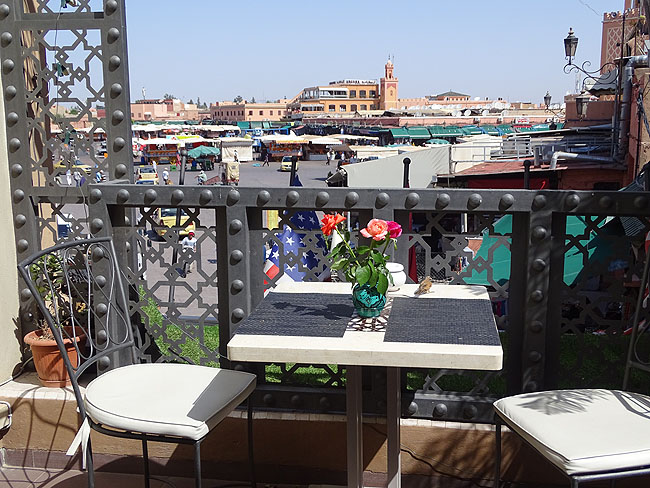 Hotel luxe Marrakech avec vue sur la place Jemaa