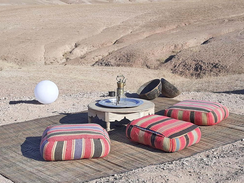 Bivouac luxe Marrakech : désert Agafay