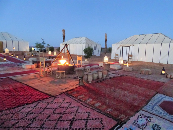 voyage désert nuit en bivouac Maroc 