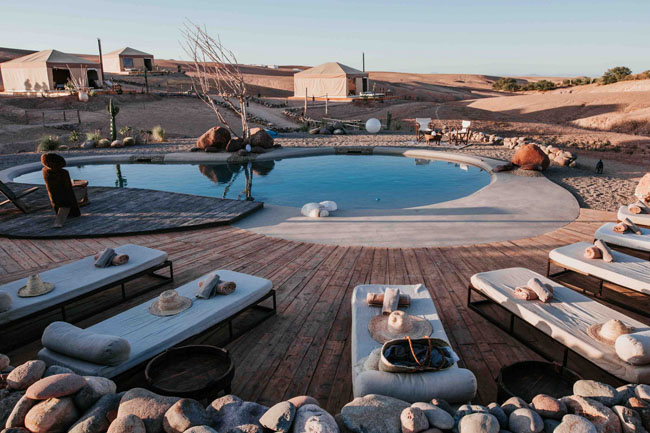 bivouac luxe avec piscine - voyage désert 