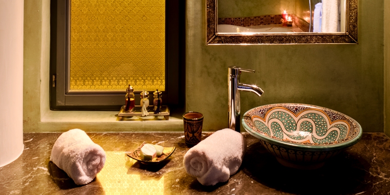 Riad de luxe Essaouira :Suite Carat Salle de bain 