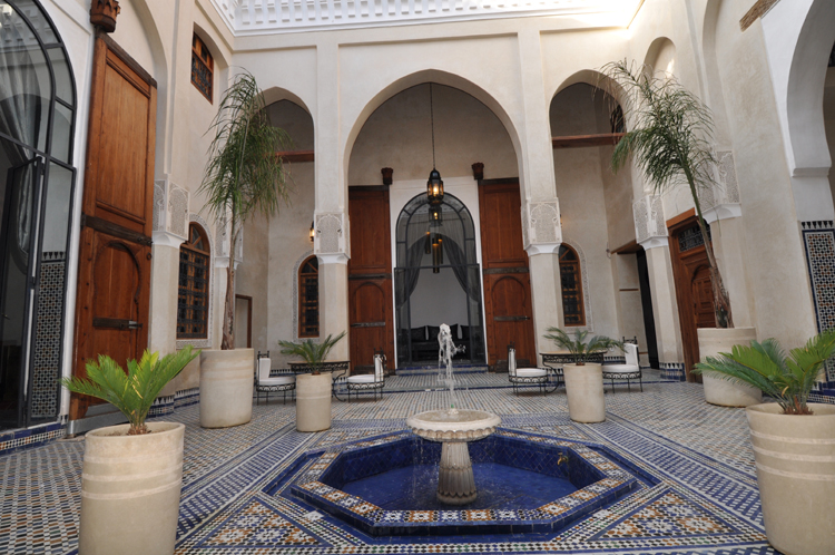Riad medina fes Maroc : Patio du Riad